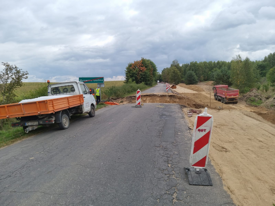Prace drogowe wzdłuż drogi do Rakowni - fot. 1