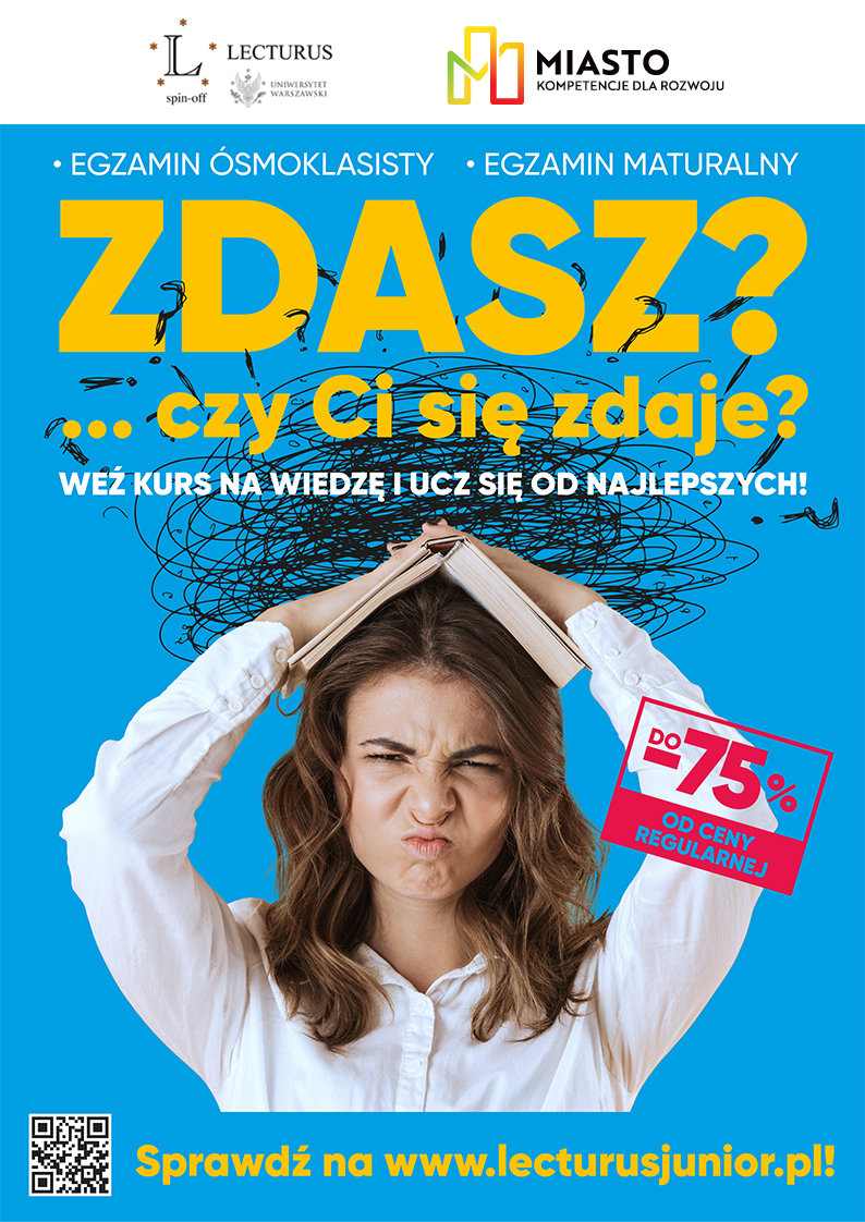 Kursy przygotowujące do egzaminów ósmoklasisty i maturalnego (więcej w artykule)