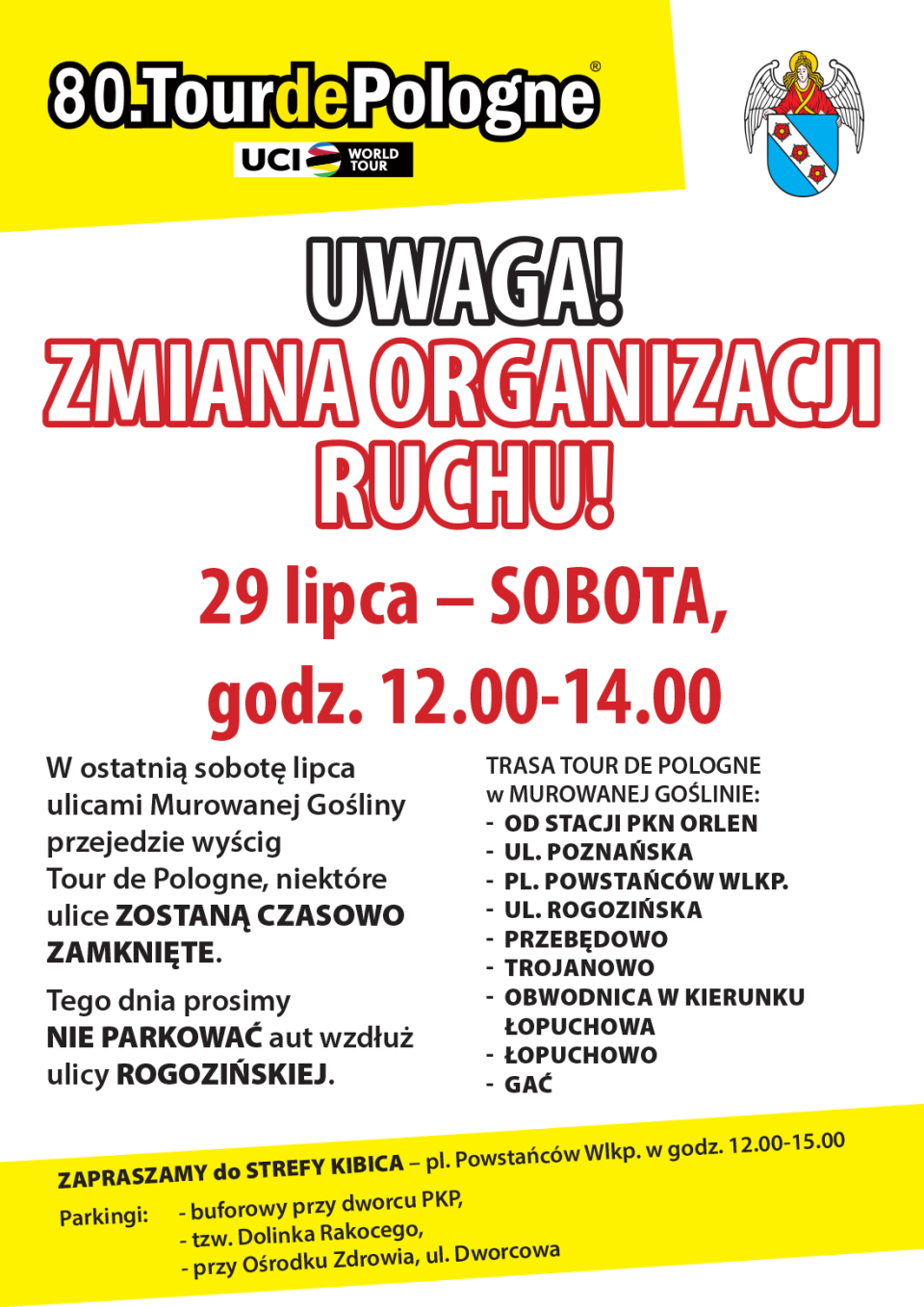 29 lipca utrudnienia w poruszaniu się po Murowanej Goślinie, niektóre ulice zamknięte