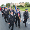 przejście strażaków z kościoła na plac