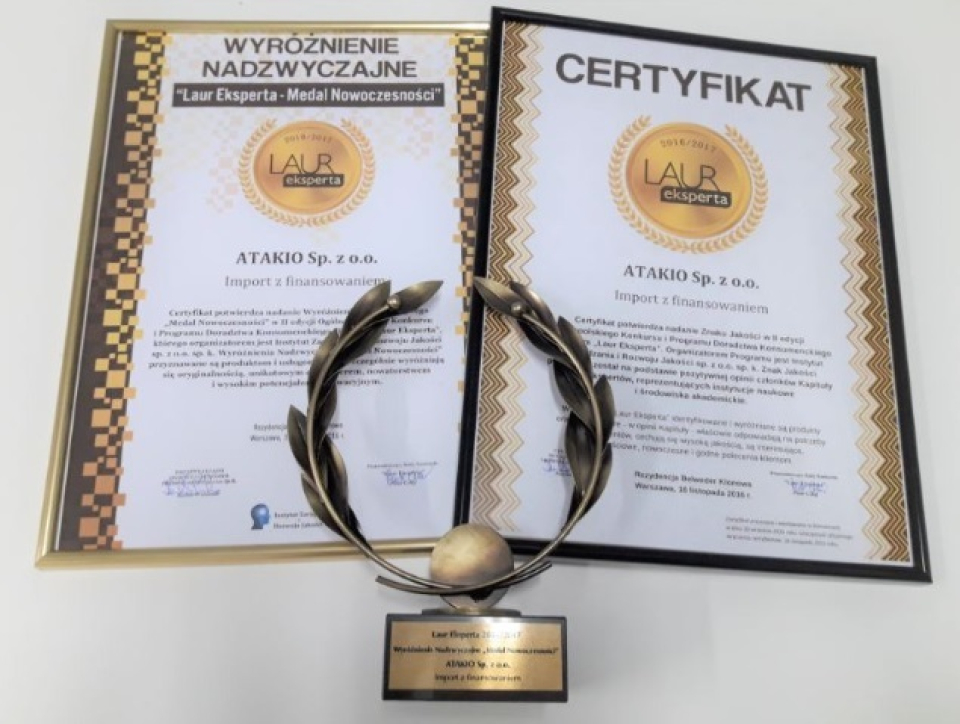 certyfikaty i grafika lauru eksperta