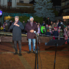 powitanie uczestników - kobieta i dwóch mężczyzn z mikrofonami