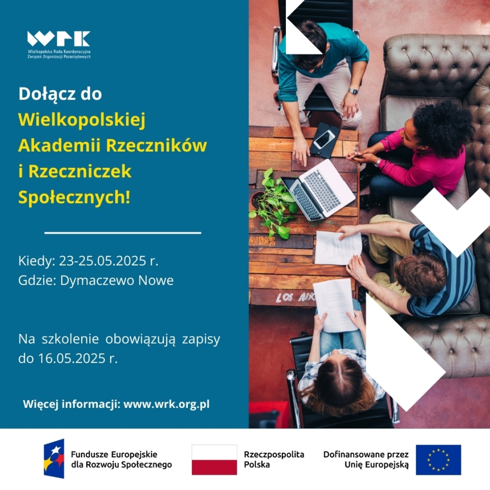 Nabór na szkolenie: Wielkopolska Akademia Rzeczników i Rzeczniczek Społecznych