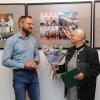 Dyrektor CKiS oraz autorka wystawy.