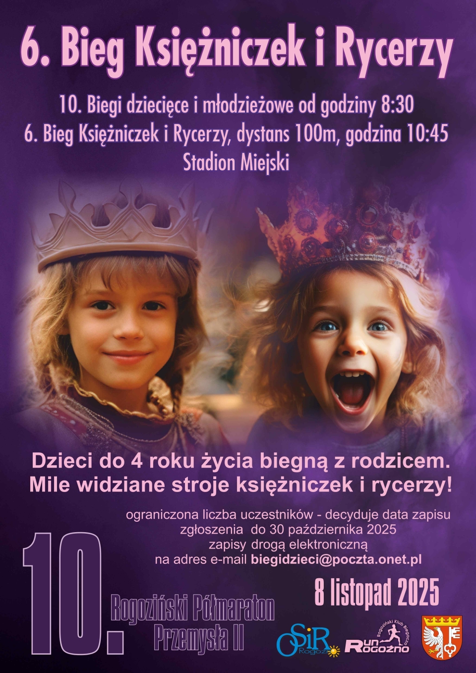 plakat informacyjny z tekstem, w tle grafika dzieci