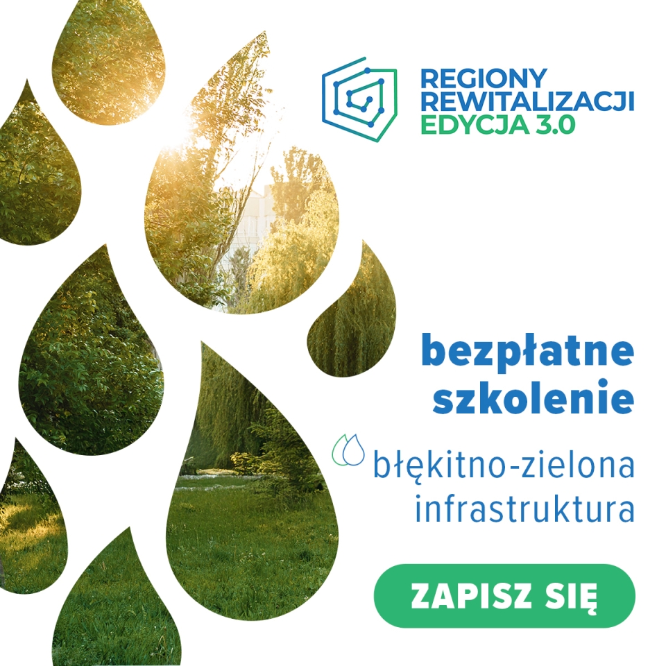 grafika kropel wewnątrz których znajduje się niebo, drzewa, woda