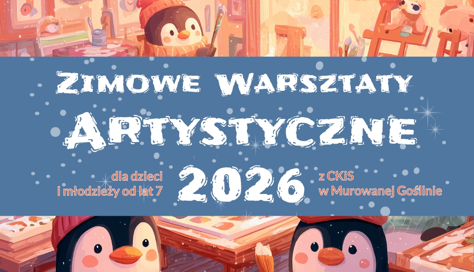 [obraz] na banerze tekst i animowane pingwiwny