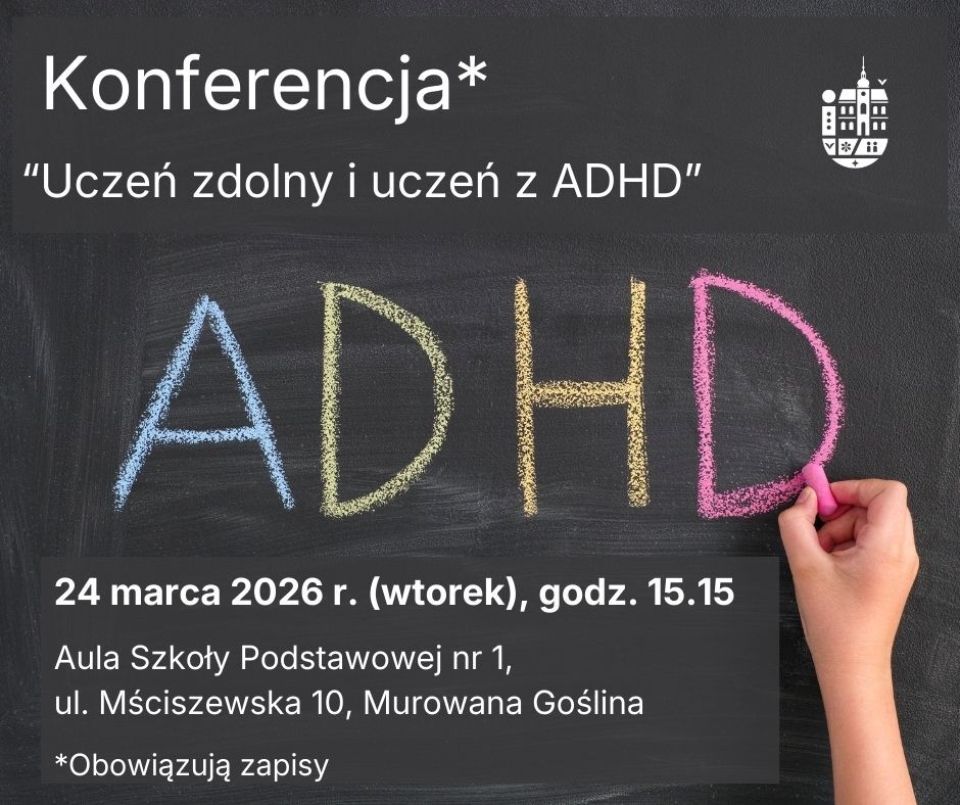 Tablica z napisem: ADHD