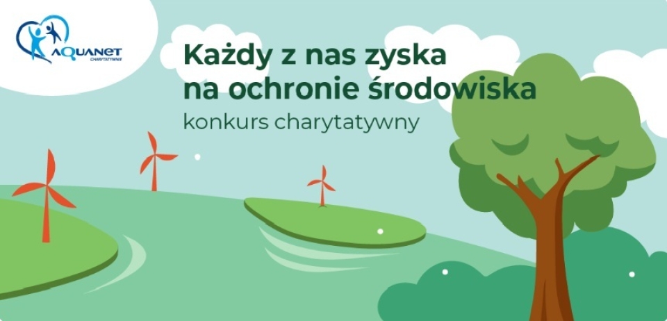 grafika drzewa, wysepek nad wodą a na wysepce wiatraki