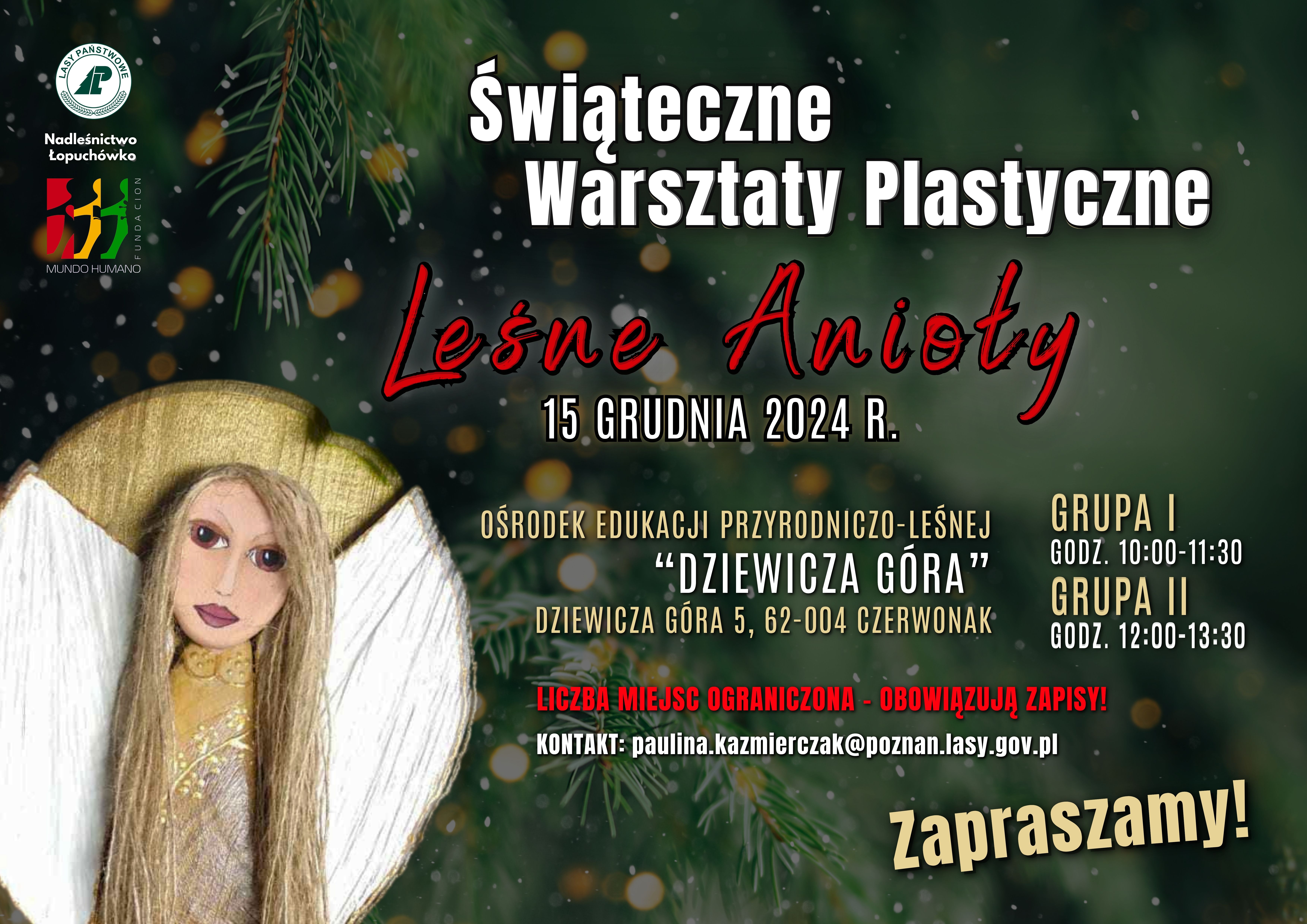 na zdjęciu anioł z drewna