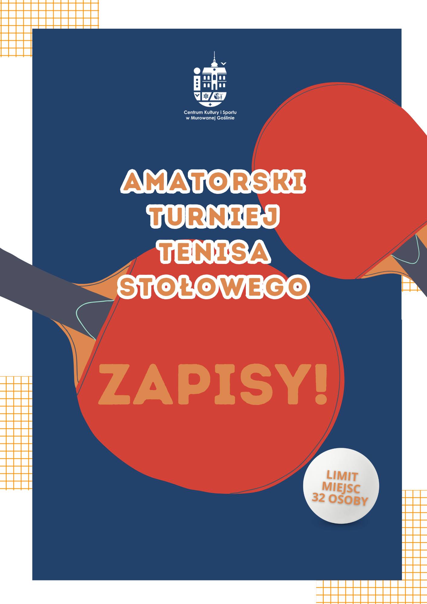 Na grafice dwie rakietki do tenisa stołowego