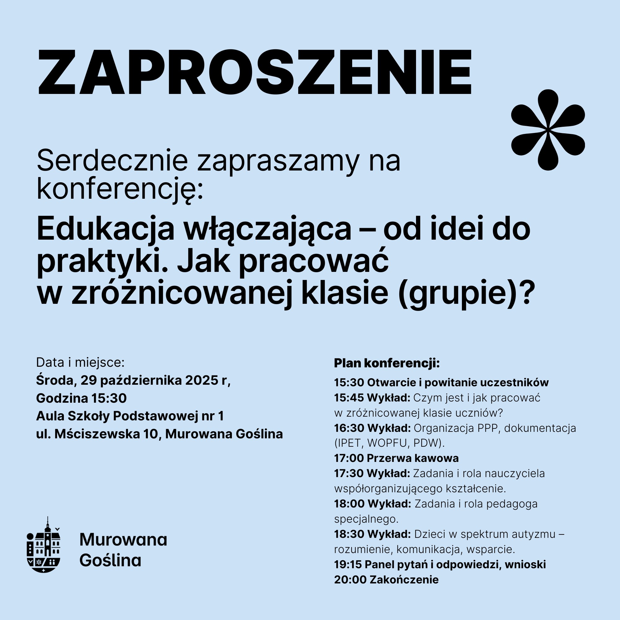 plakat z tekstem