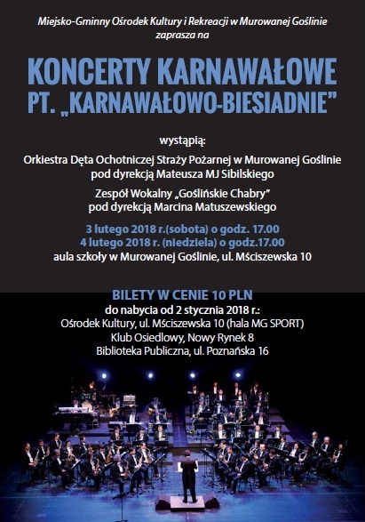 "Karnawałowo-Biesiadnie" Koncert Karnawałowy