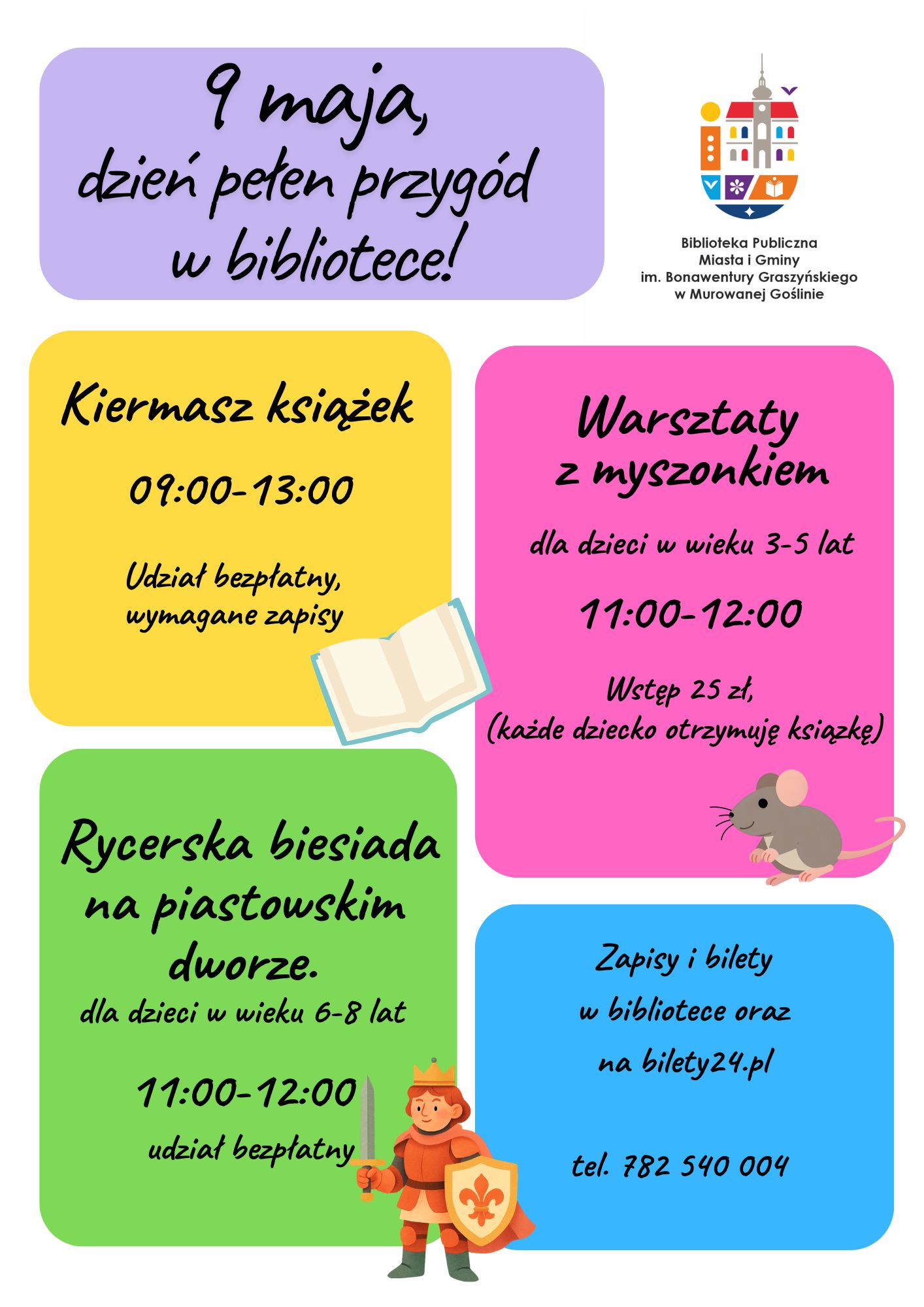 tekst w kwadratowych modułach rozmieszczonych na plakacie