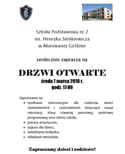 Drzwi Otwarte Szkoła Podstawowa nr 2