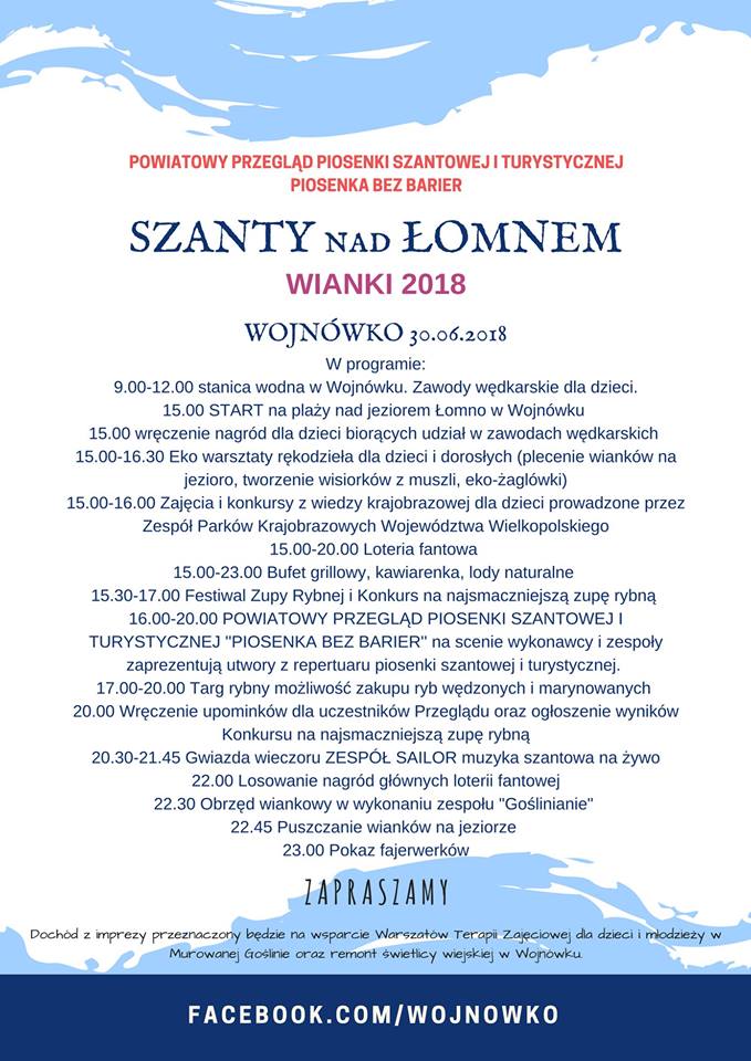 Szanty nad Łomnem - Wianki 2018