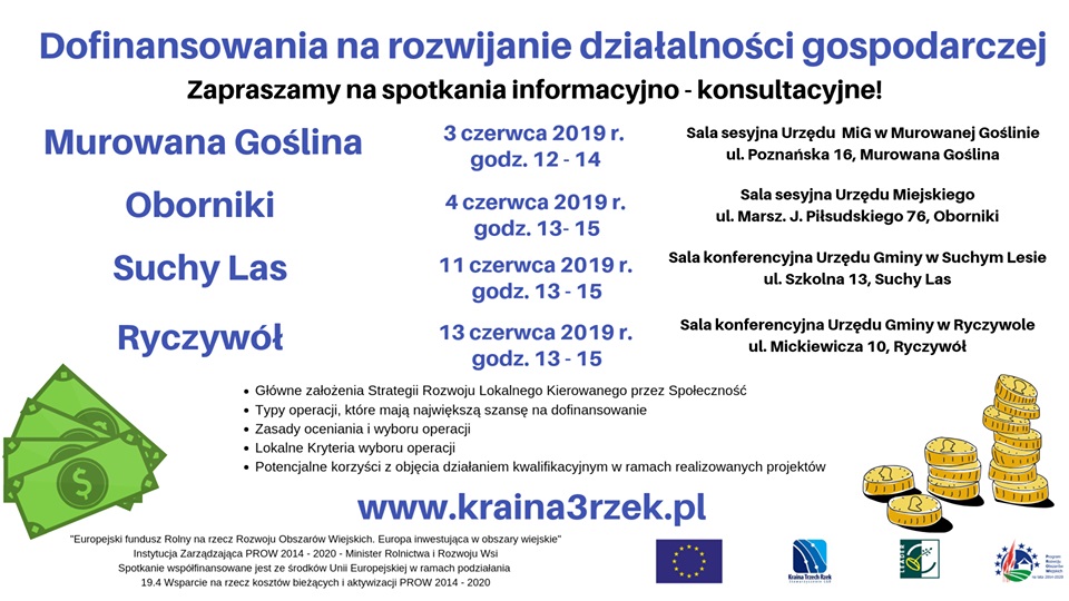 Spotkanie Informacyjno - Konsultacyjne dot. dofinansowań na rozwijanie działalności gospodaczej