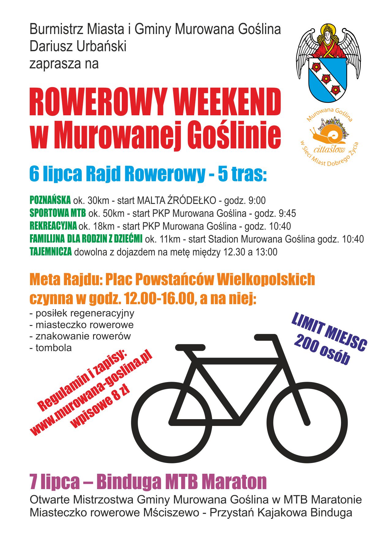 Rajd Rowerowy - Rowerowy Weekend w Murowanej Goślinie