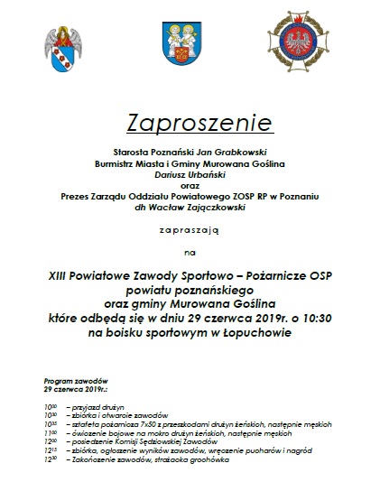 XIII Powiatowe Zawody Sportowo - Pożarnicze OSP