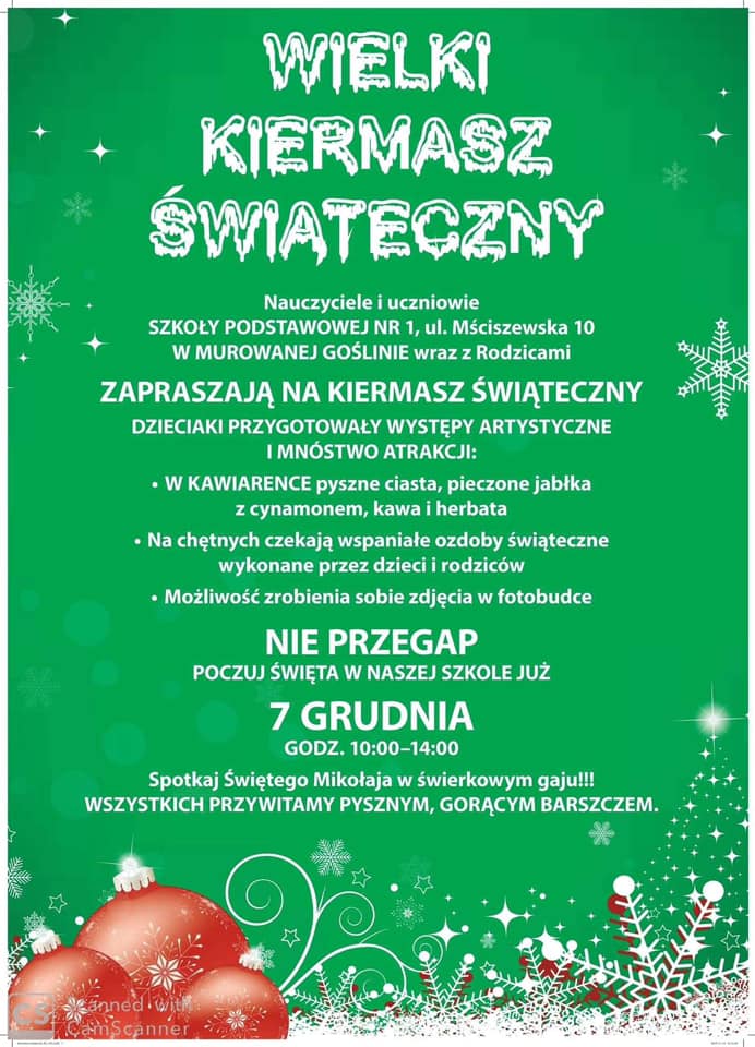 Kiermasz Świąteczny Szkoły Podstawowej nr 1