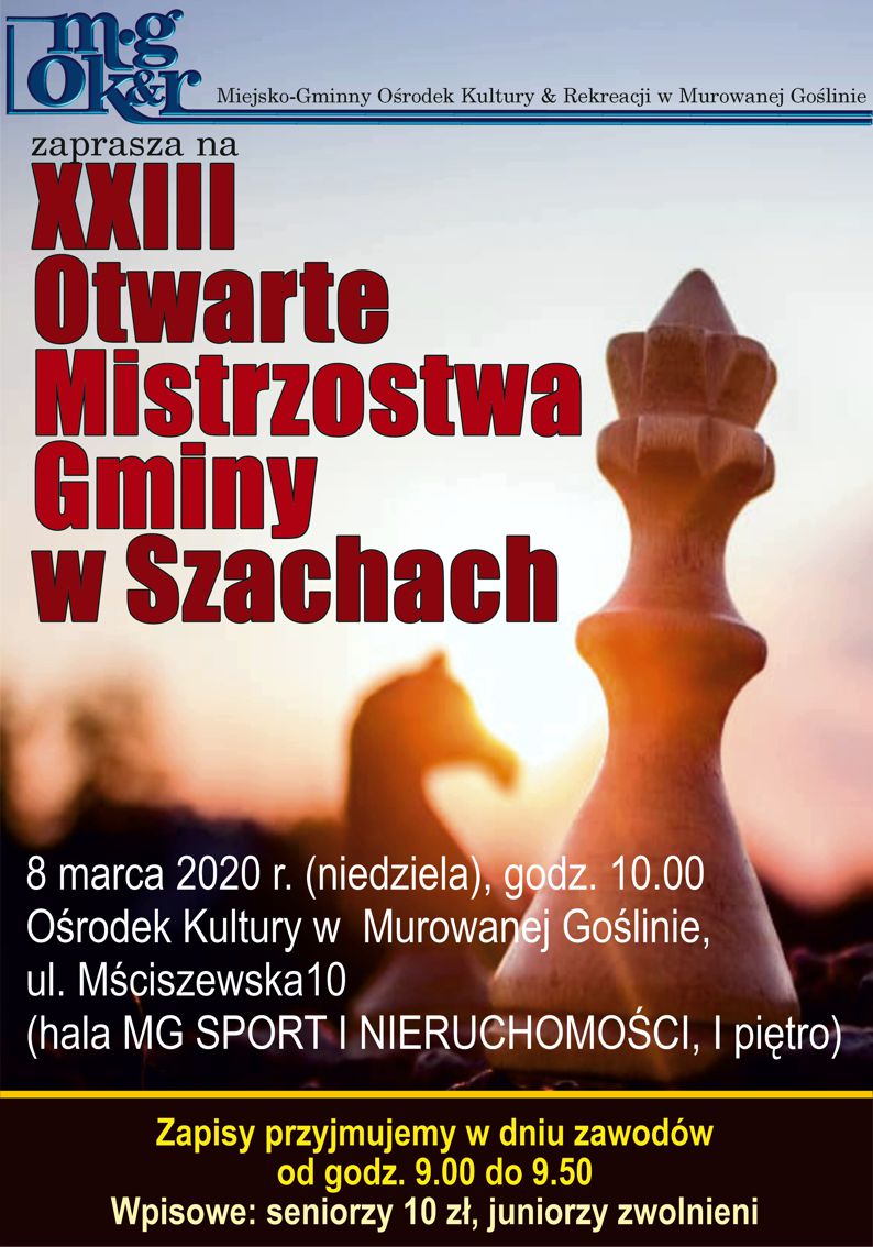 XXIII Otwarte Mistrzostwa Gminy w Szachach