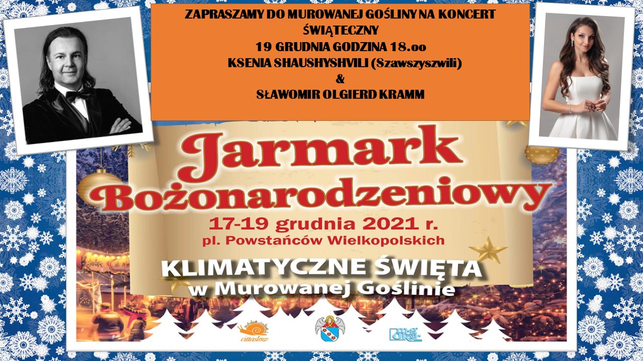 zapraszamy 19 grudnia, godz. 18.00 koncert kolęd i pastorałek w wykonaniu śpiewaków operowych