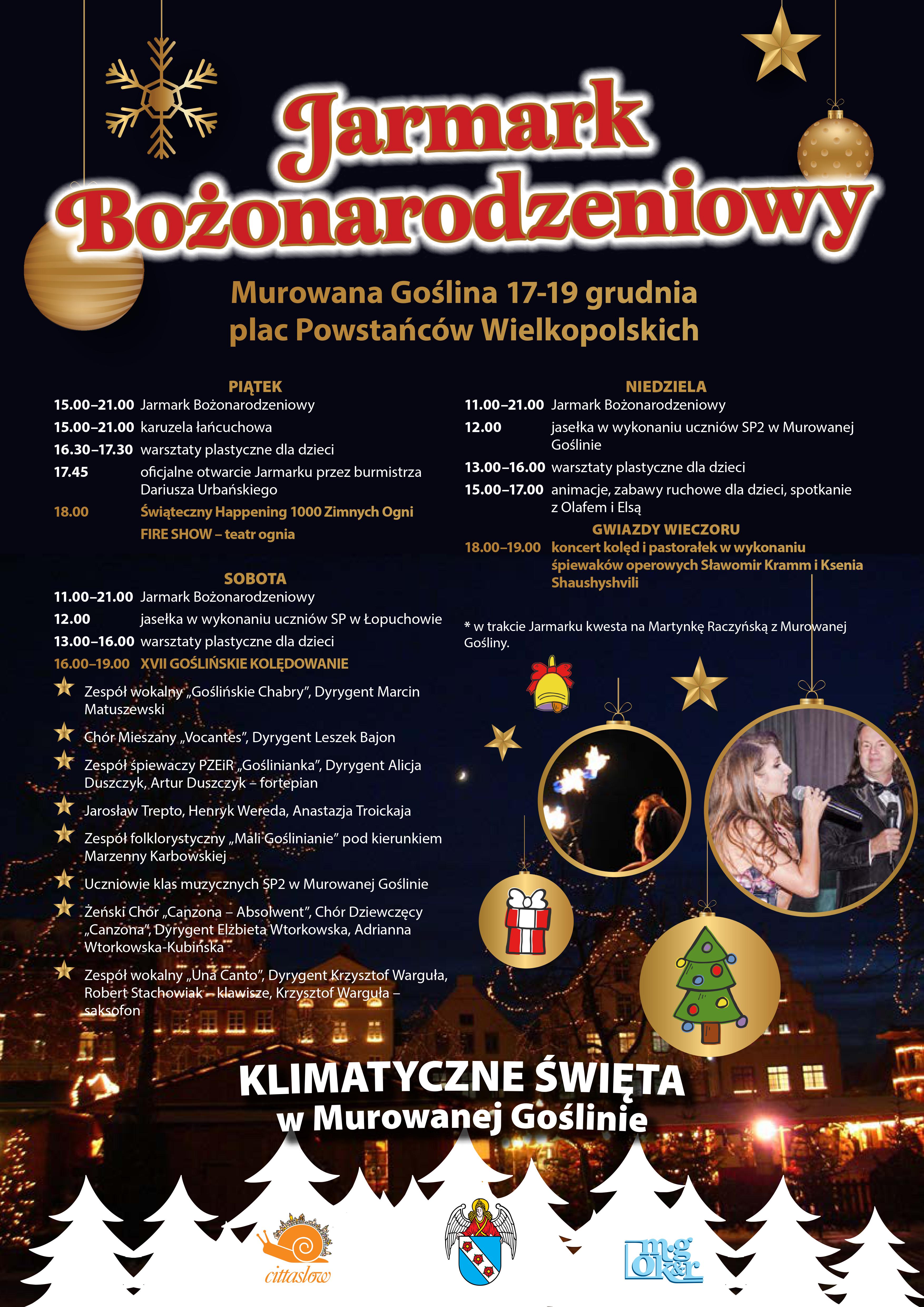 program Jarmarku Bożonarodzeniowego