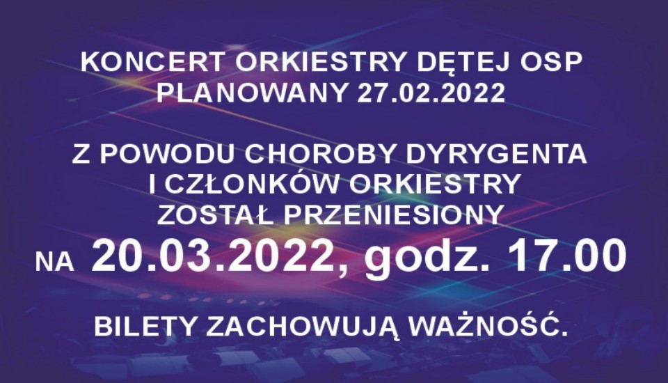 ZMIANA TERMINU NA 20 MARCA!!! Koncert karnawałowy