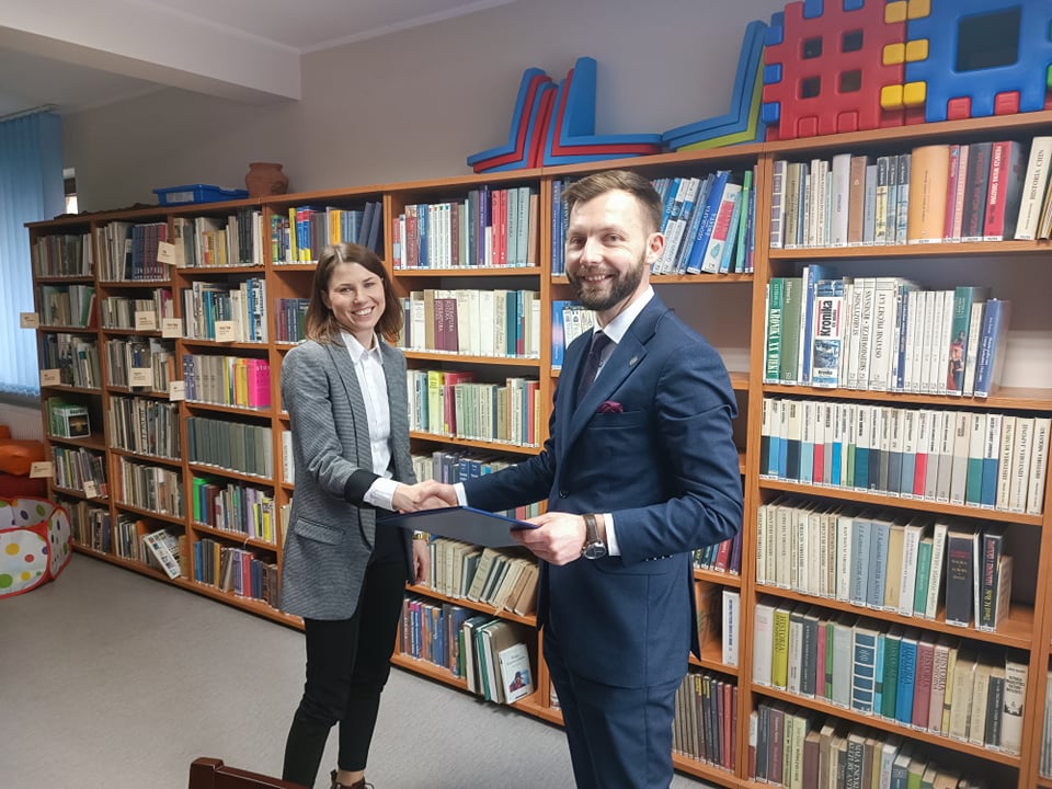 zastępca burmistrza z nową Panią dyrektor