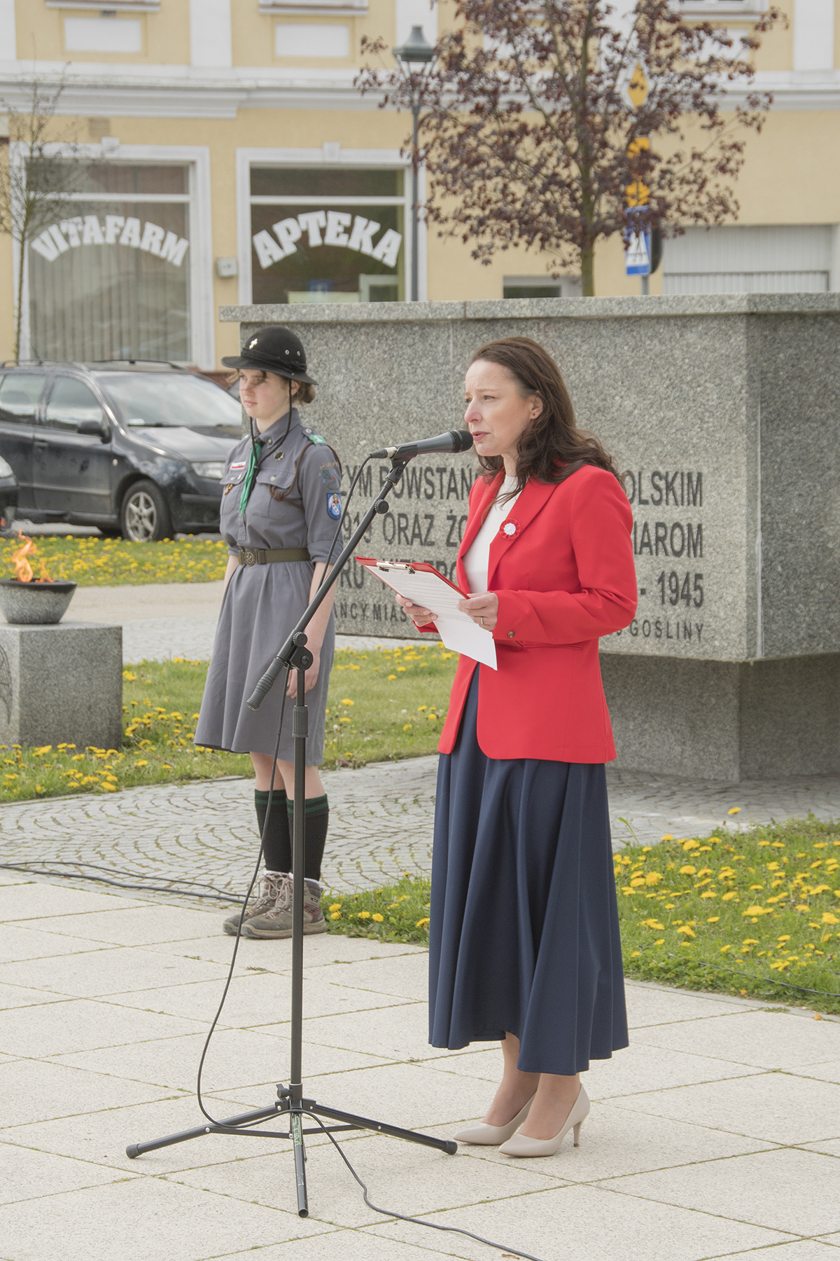 Burmistrz podczas przemówienia