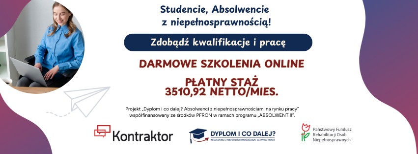 [obraz] "Dyplom i co dalej?" - projekt dla studentów ostatniego roku studiów oraz absolwentów z orzeczeniem o niepełnosprawności