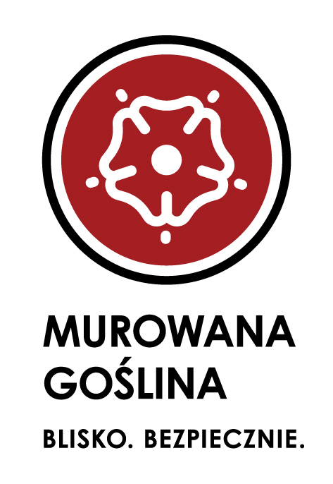 logotyp i nazwa: Murowana Goślina. Blisko. Bezpiecznie.