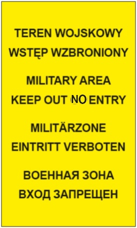 [obraz] tablica: teren_wojskowy_wstęp_wzbroniony